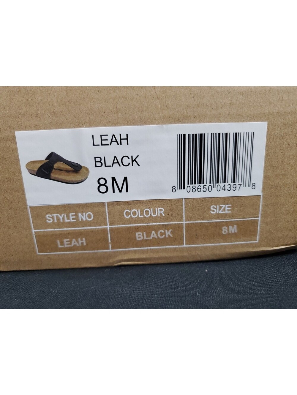CUSHIONAIRE Women's Leah Cork Footbed Sandal With +Comfort Black Sz. 8M NEW - Picture 5 of 5